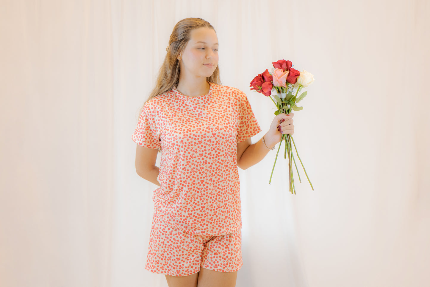 PIJAMA RUBI TROPICAL - SET SHORT SUBLIMADO