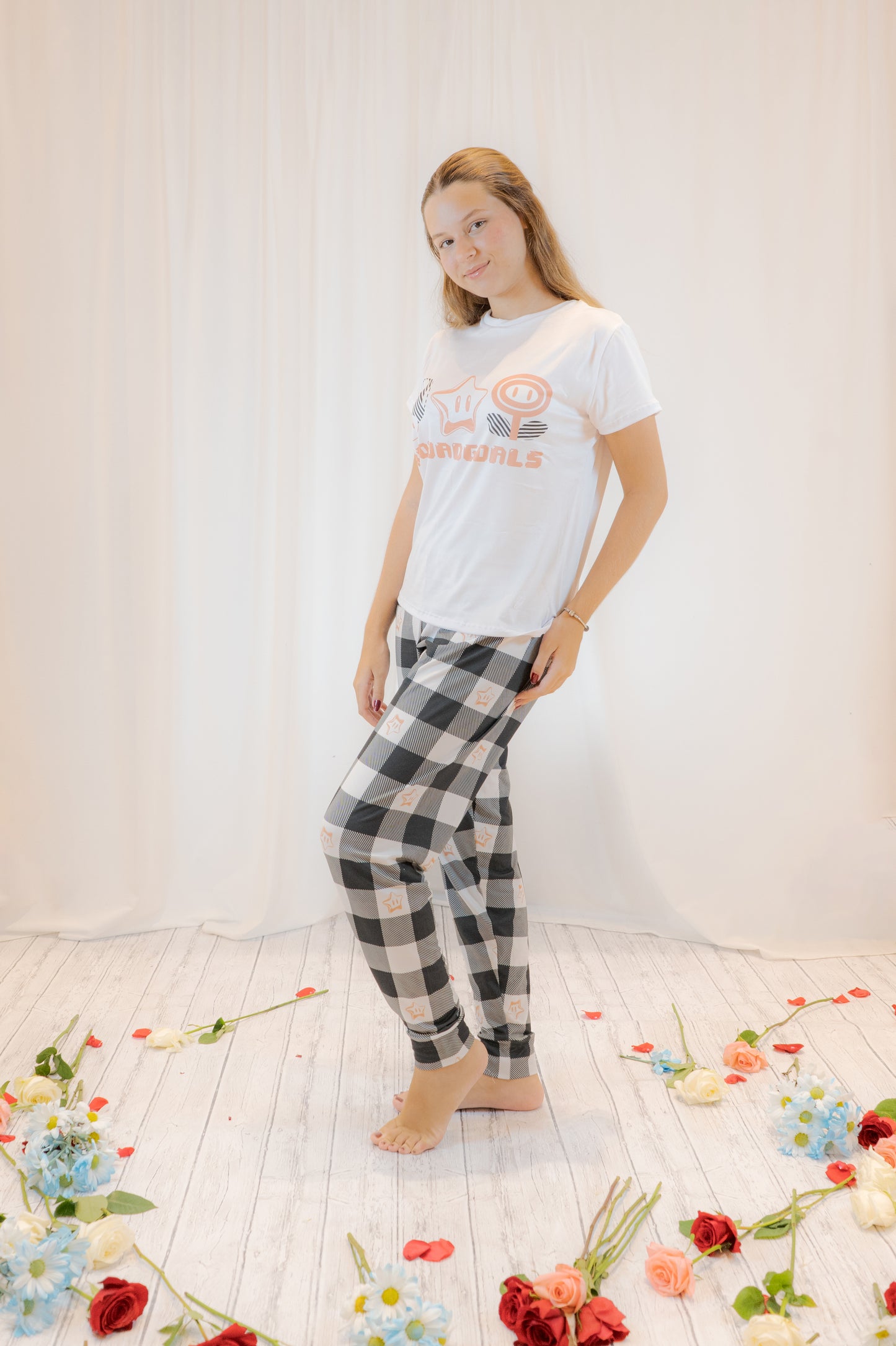 PIJAMA CUADRO CLASICO- CAMISETA - PANTALON