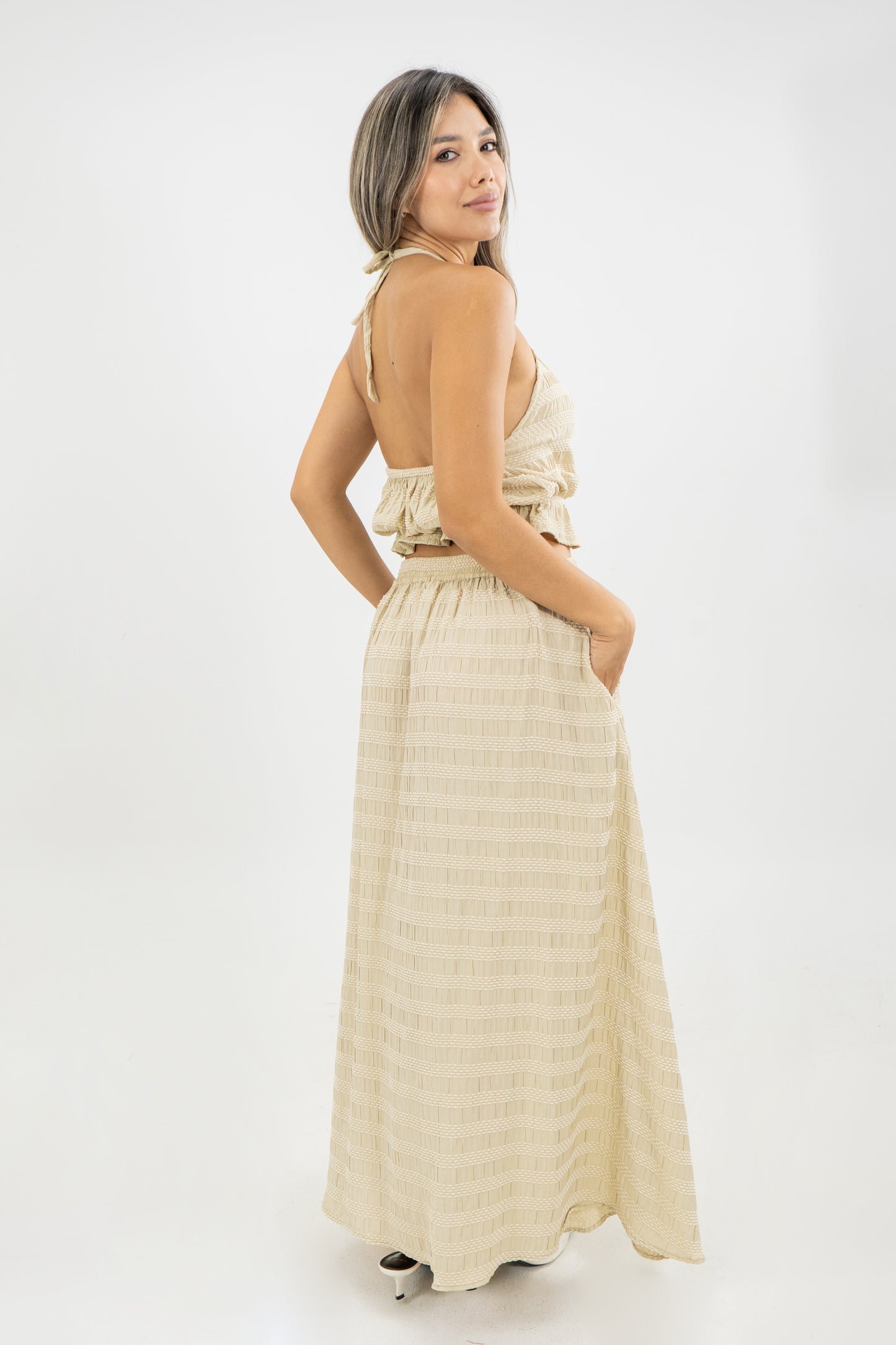 FALDA LUA PALMERA - COLOR AVENA