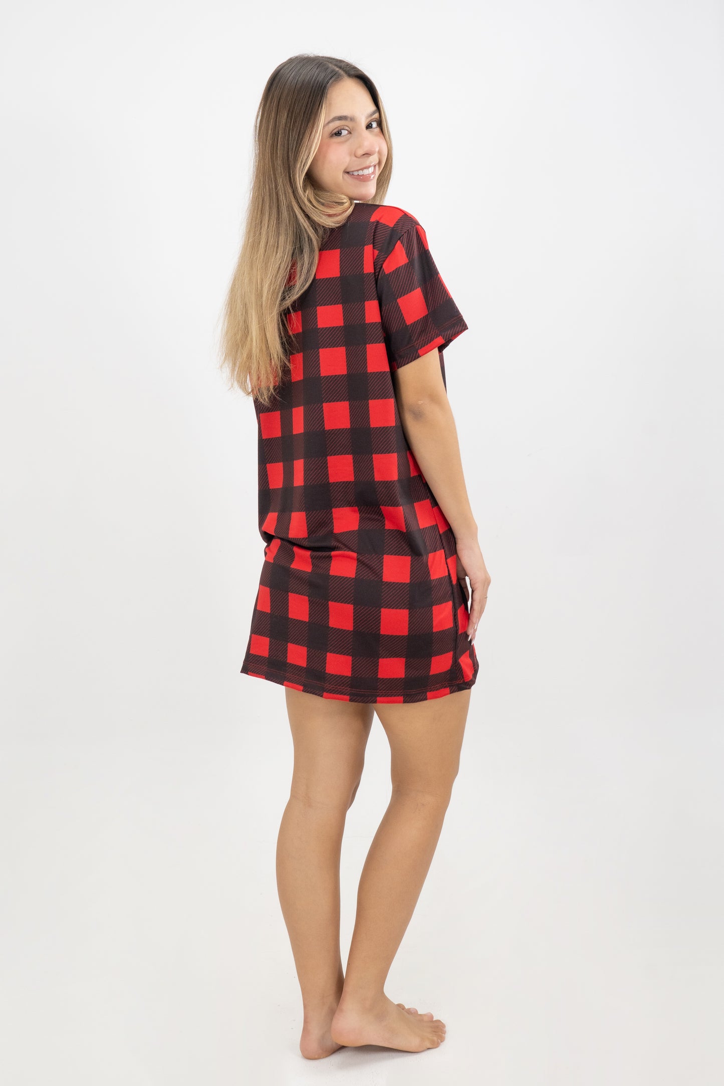 PIJAMA BATA MUJER CUADROS NAVIDEÑOS I