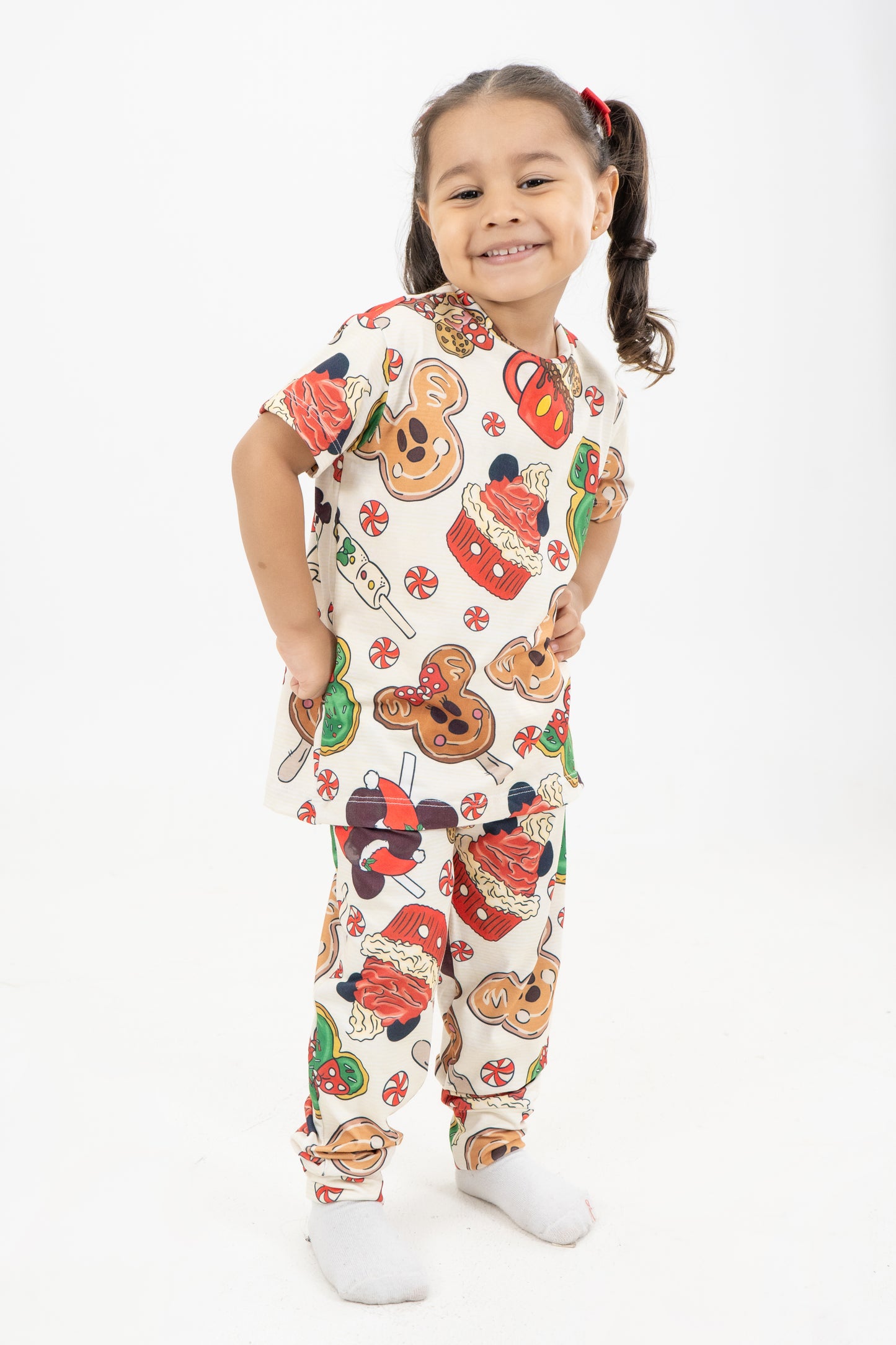 PIJAMA PANTALON SUBLIMADA NIÑOS MICKEY DULCE NAVIDAD