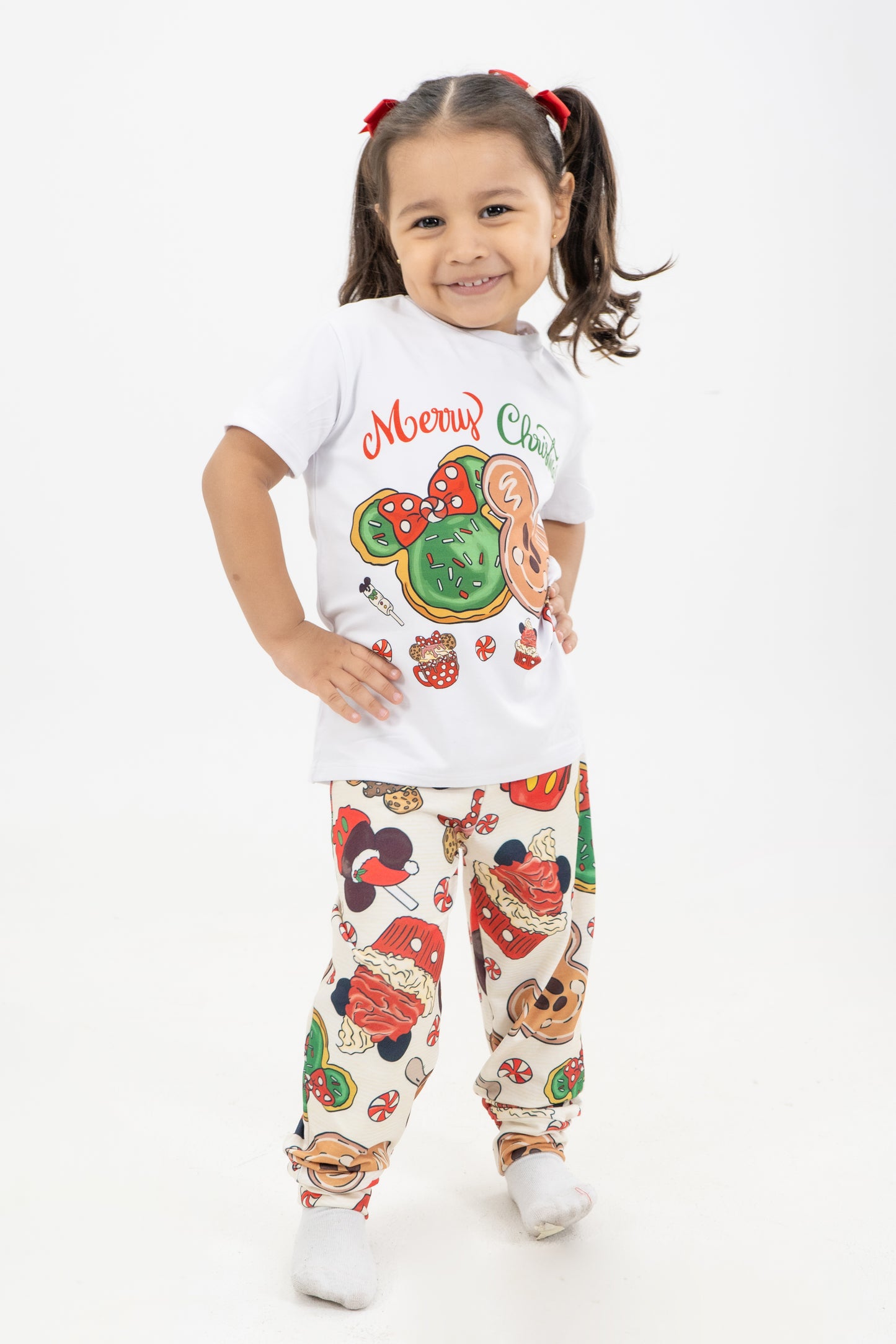 PIJAMA PANTALON LARGO NIÑOS MICKEY DULCE NAVIDAD