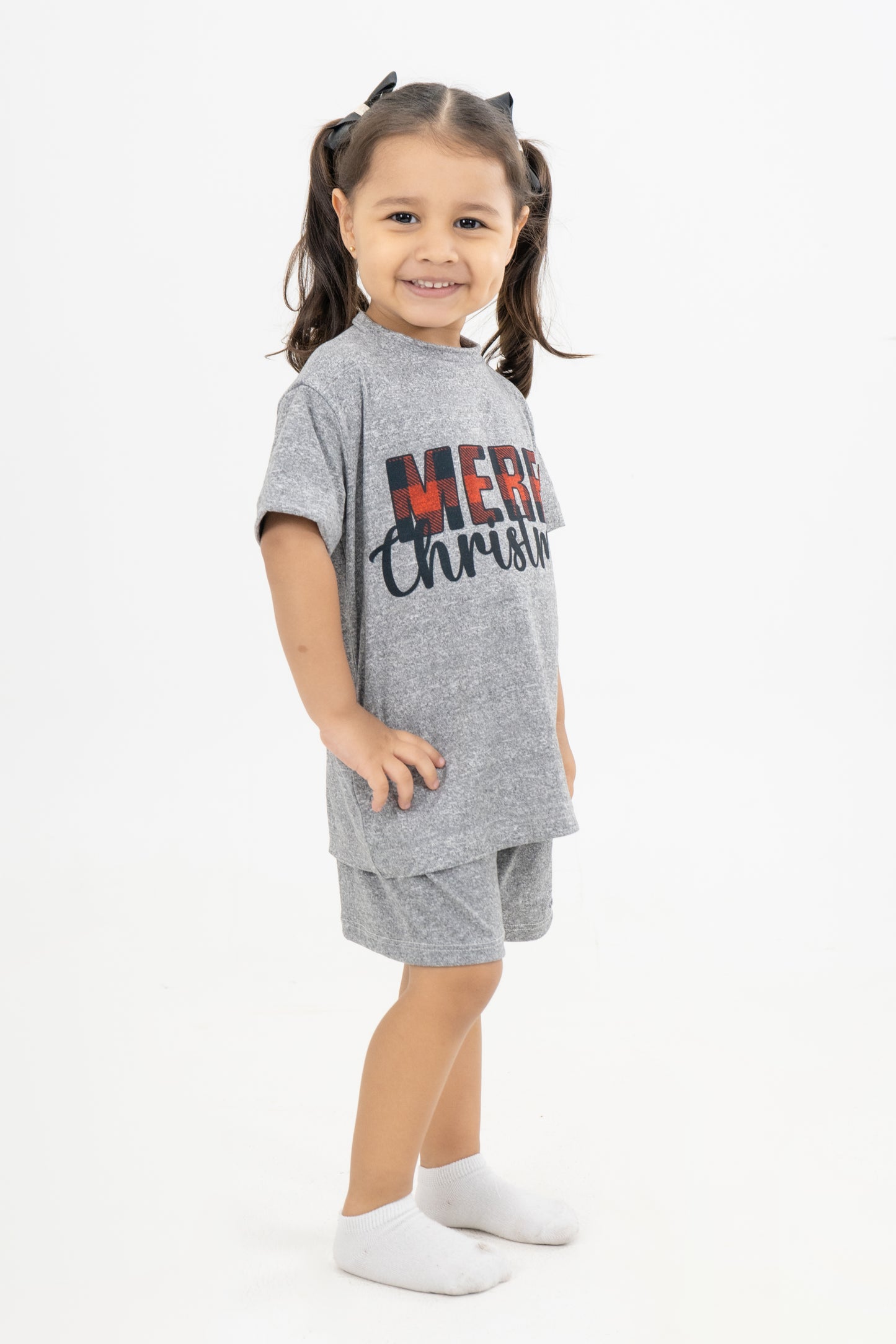 PIJAMA SHORT NIÑOS GRIS JASPE I