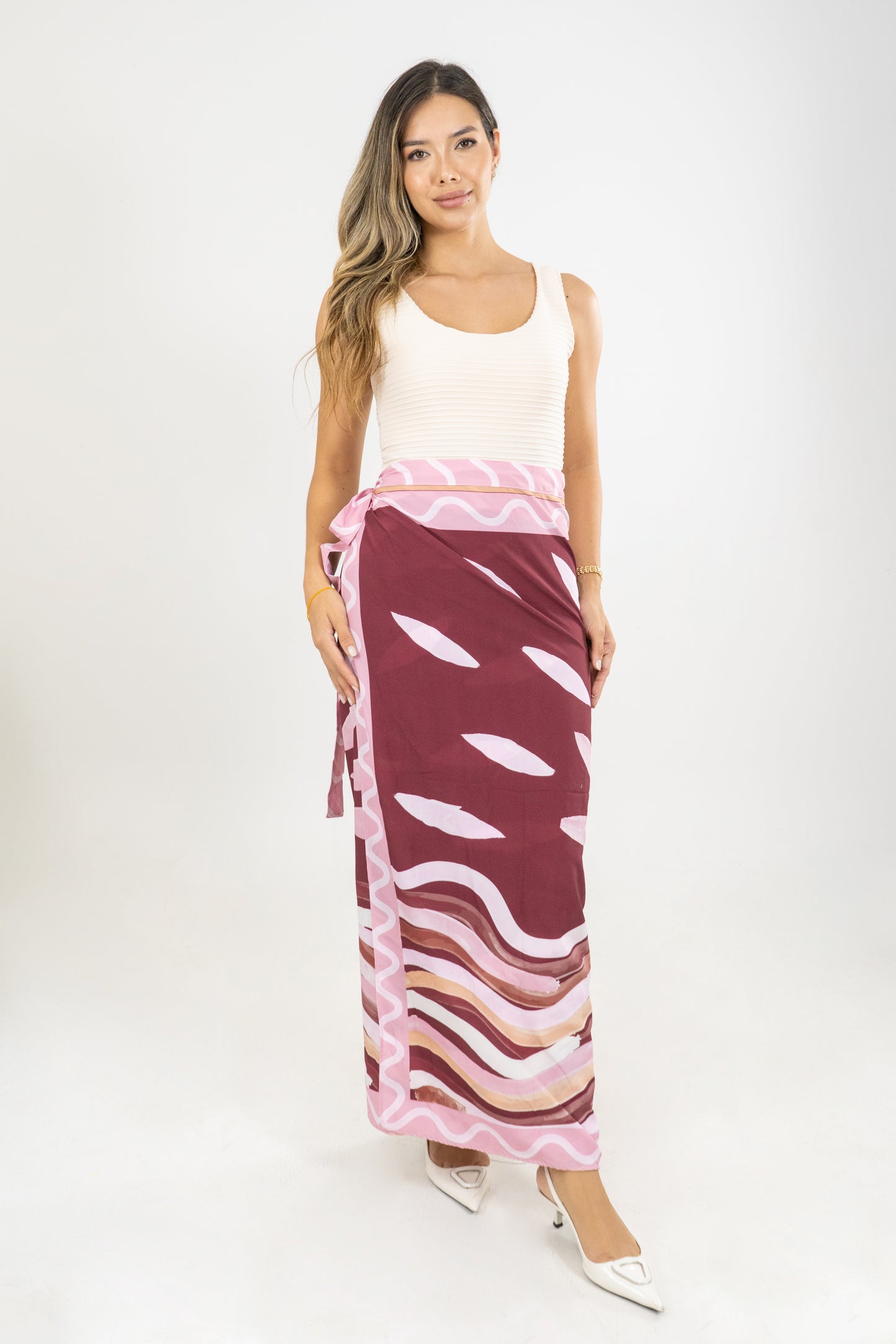 PAREO COLUMBINA SOLNACIENTE - COLOR VINO TINTO