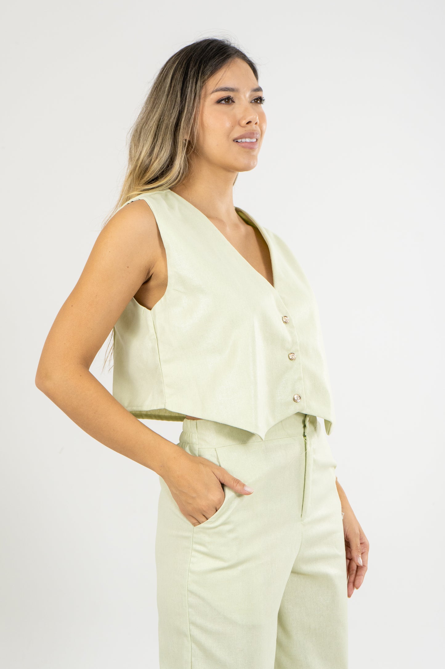 CHALECO PATI - COLOR VERDE MATCHA