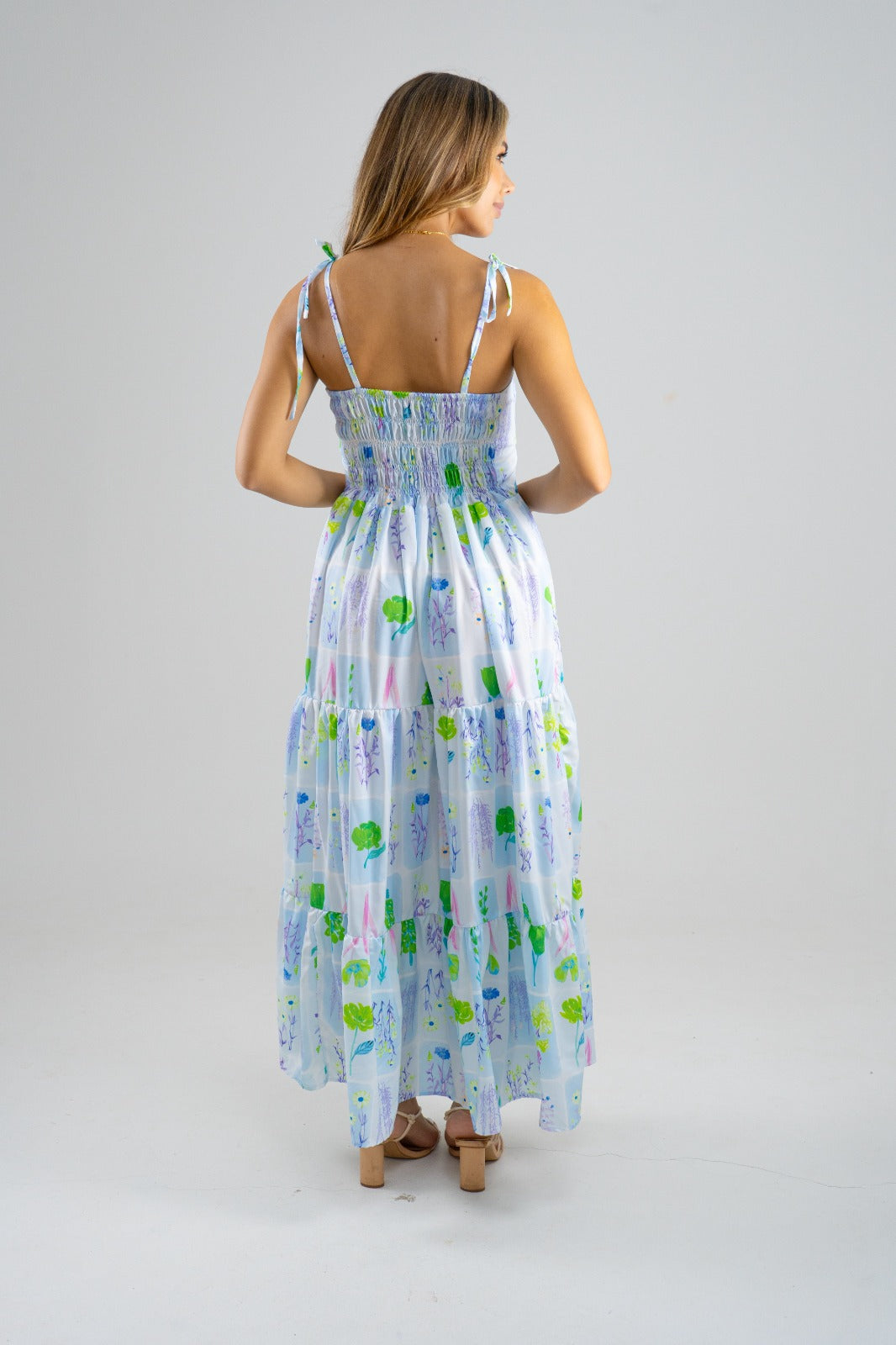 VESTIDO LARGO GINA - AZUL