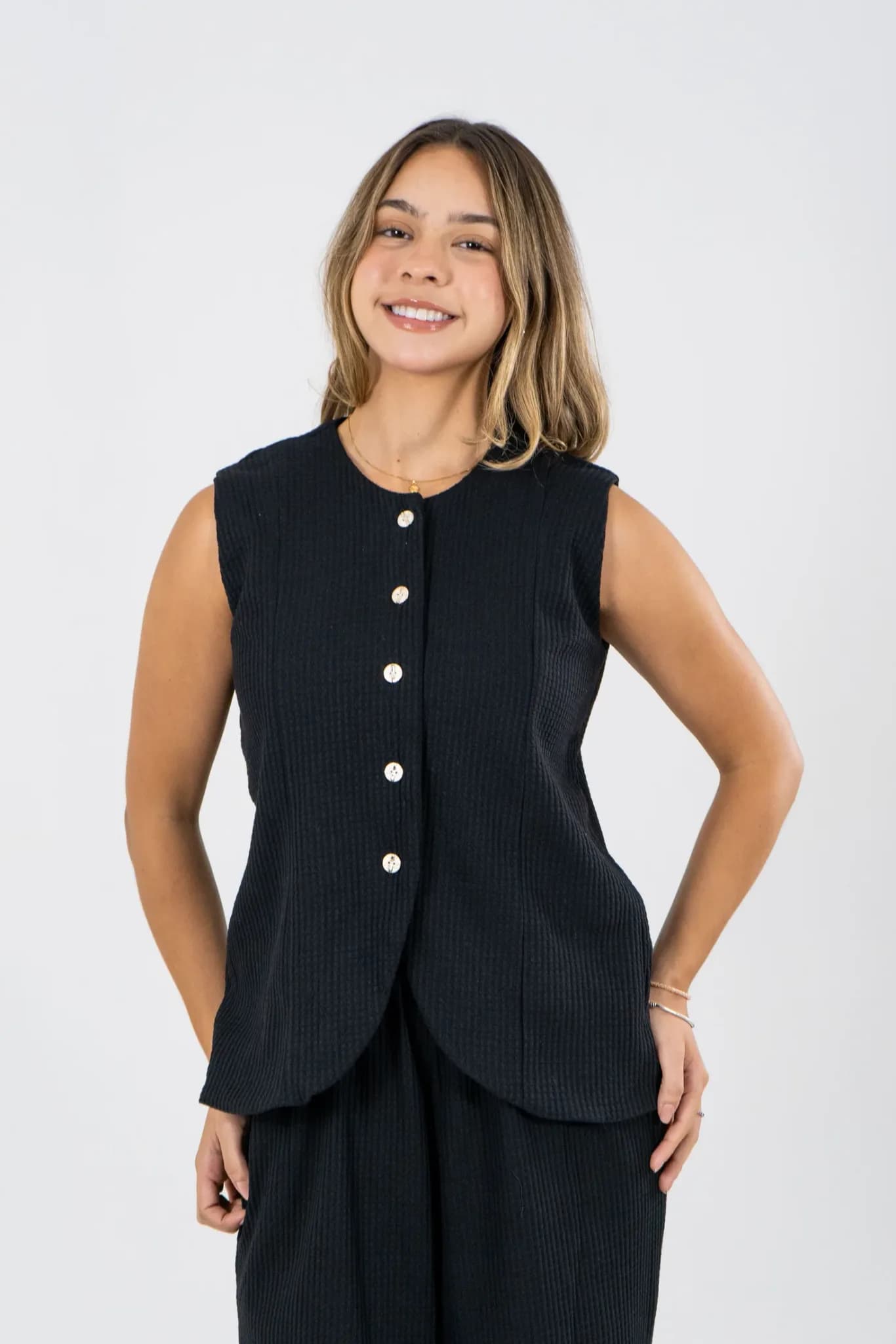 Chaleco johana horizonte · NEGRO