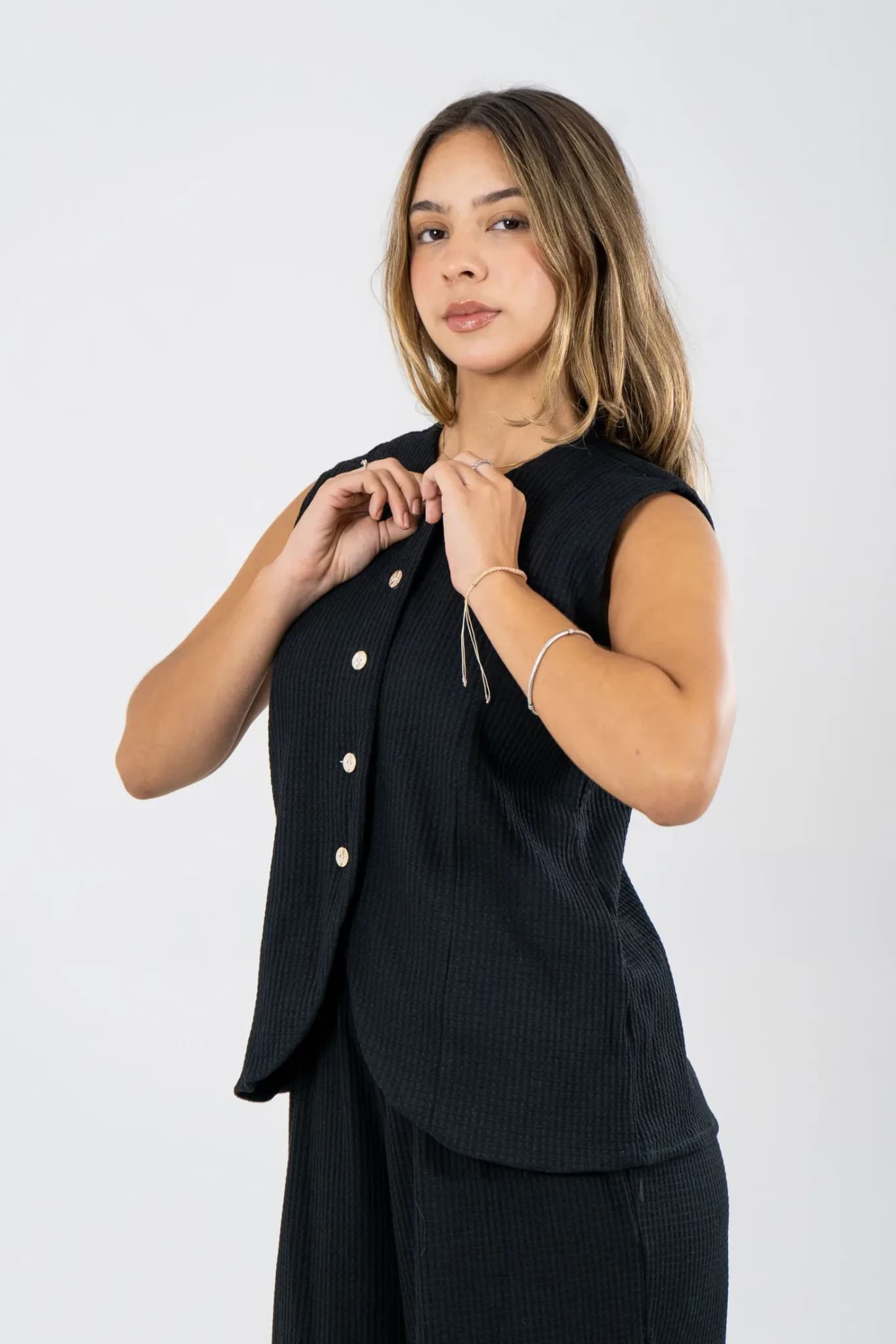 Chaleco johana horizonte · NEGRO