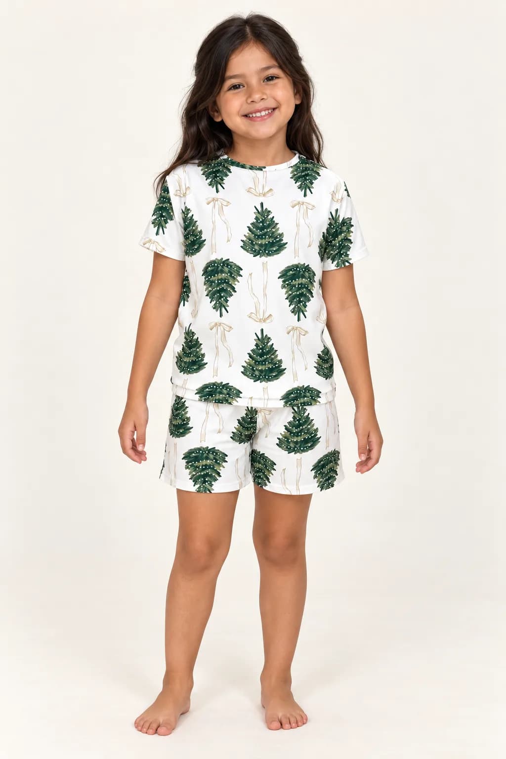 Pijama Short Entre Pinos Niños, color blanco, foto 1 de 2