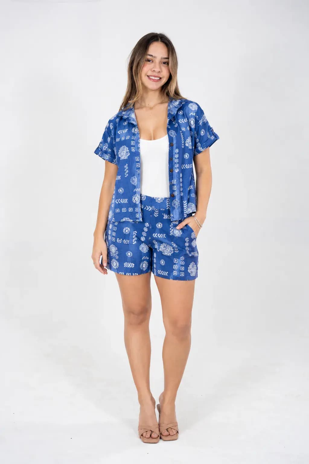 Camisa Alejandra Huella Marina, color azul navy, foto 1 de 1