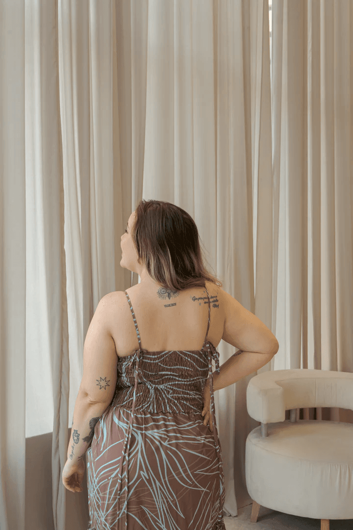 Vestido Luna Aves Del Paraiso · MARRÓN CLARO