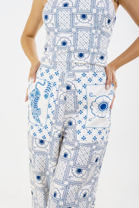 PANTALON CATALINA - CELESTE