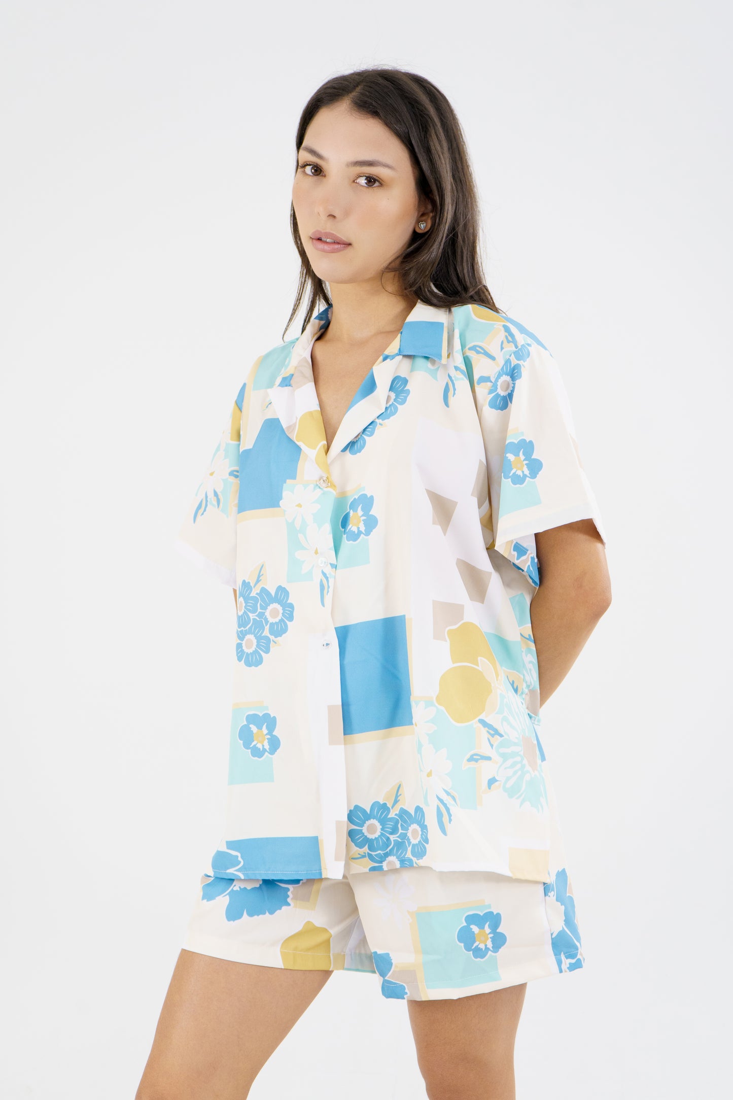 SHORT GRETA V- CELESTE