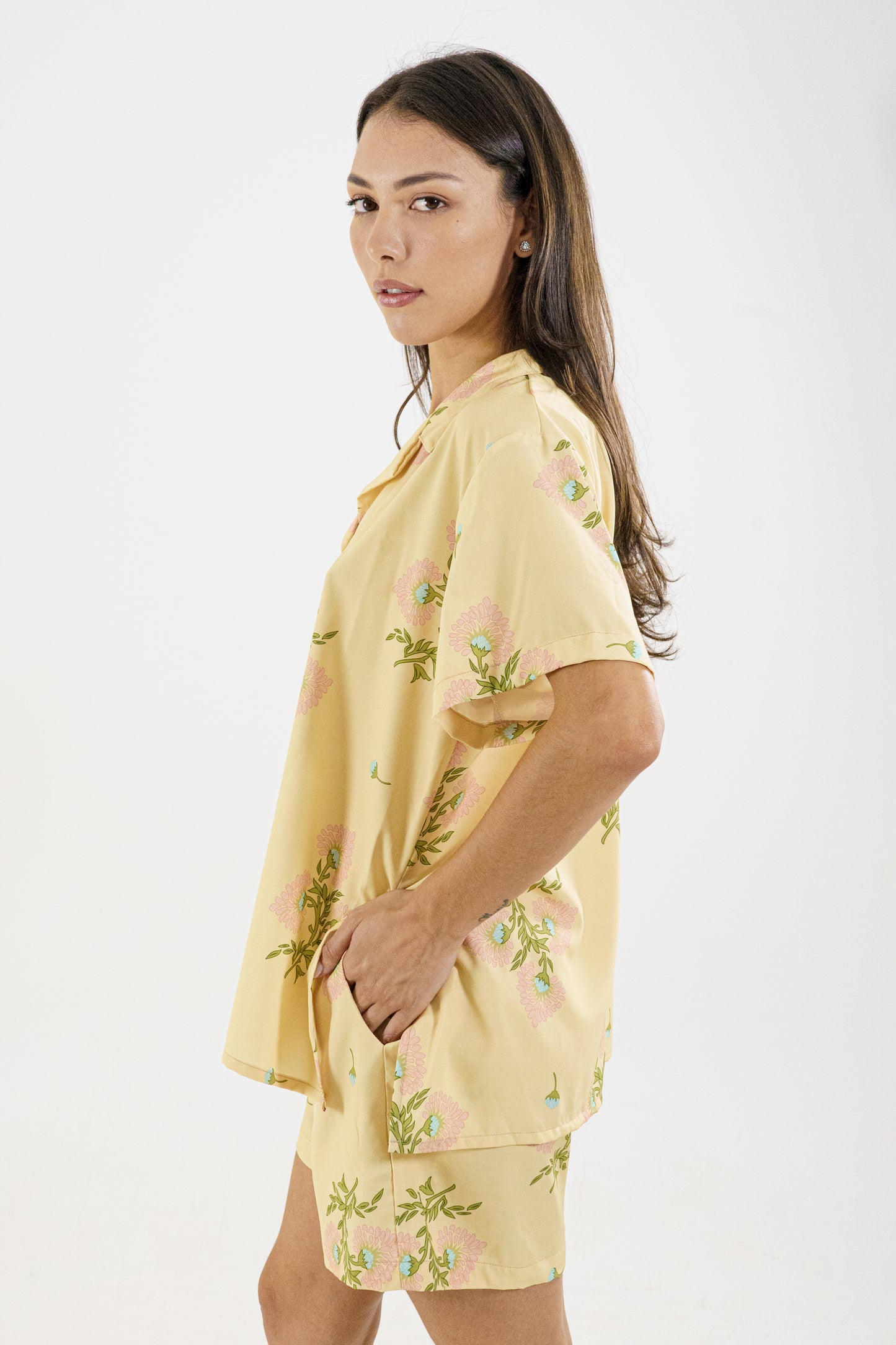 BLUSA GRETA V- FLORES PASTELES AMARILLO