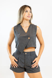 CHALECO ESMERALDA  - COLOR GRIS