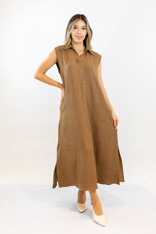 VESTIDO CLEO MARBELLA - COLOR MARRON