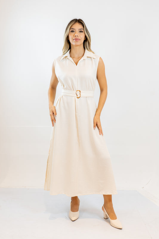 VESTIDO CLEO MARBELLA - COLOR VAINILLA