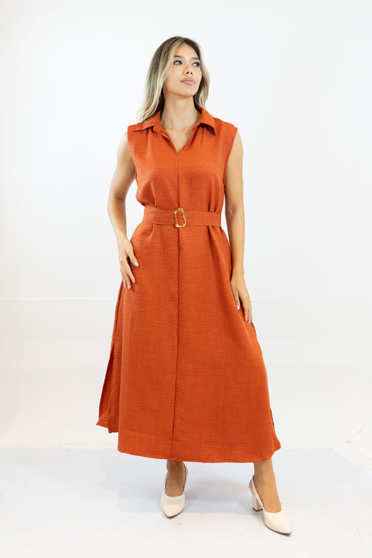 VESTIDO CLEO MARBELLA - COLOR BRICK