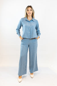 CAMISA LINA - COLOR CHAMBRAY BLUE