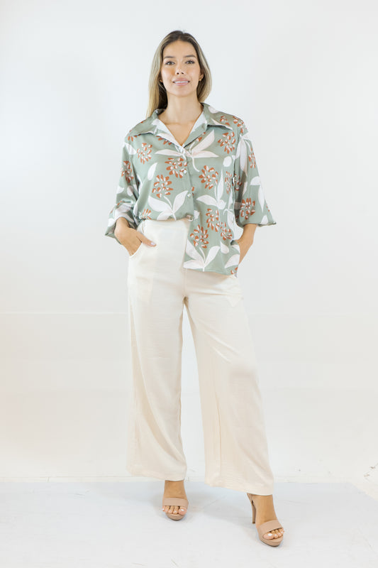 BLUSA CORINA OLIVA - COLOR VERDE