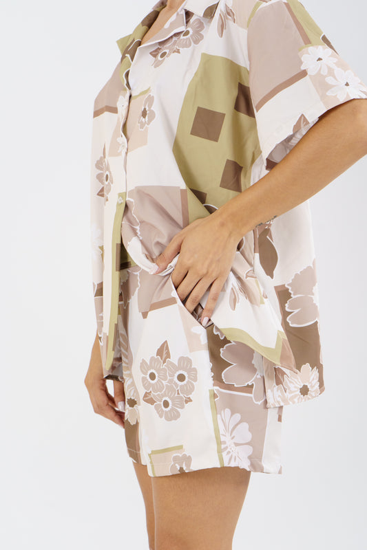 SHORT GRETA V- MARRON