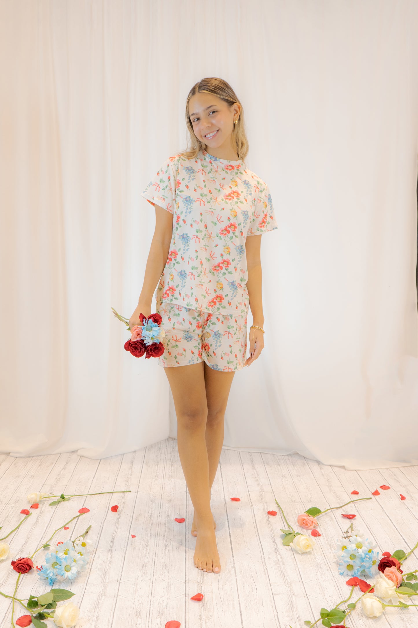 PIJAMA BRISA FLORAL - SET SHORT SUBLIMADO
