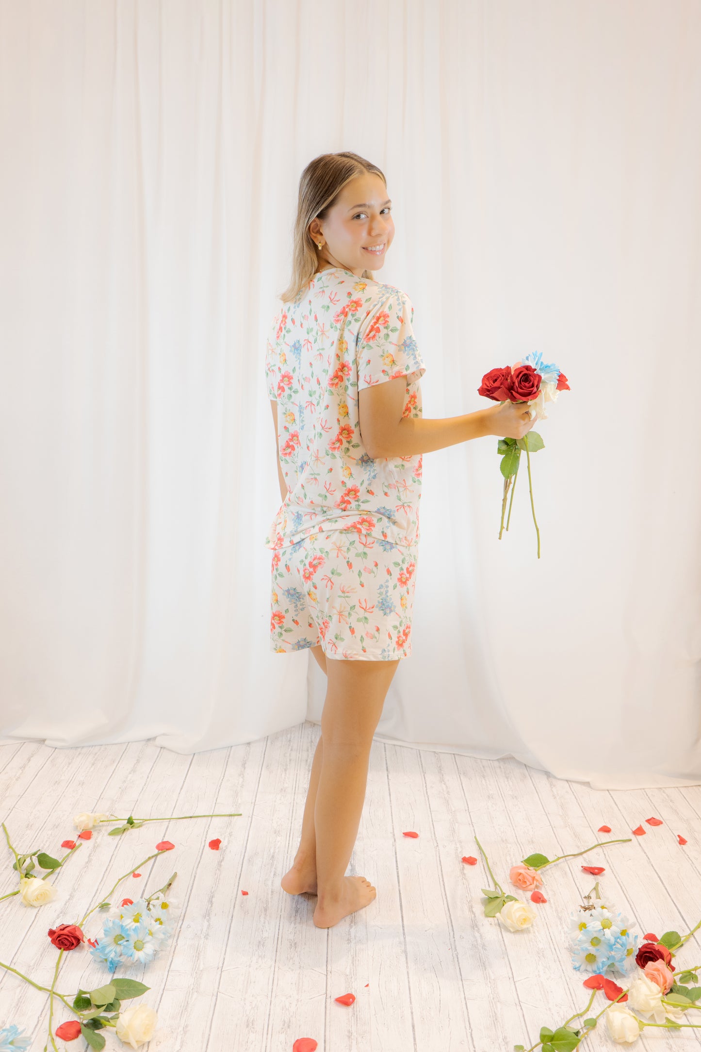 PIJAMA BRISA FLORAL - SET SHORT SUBLIMADO