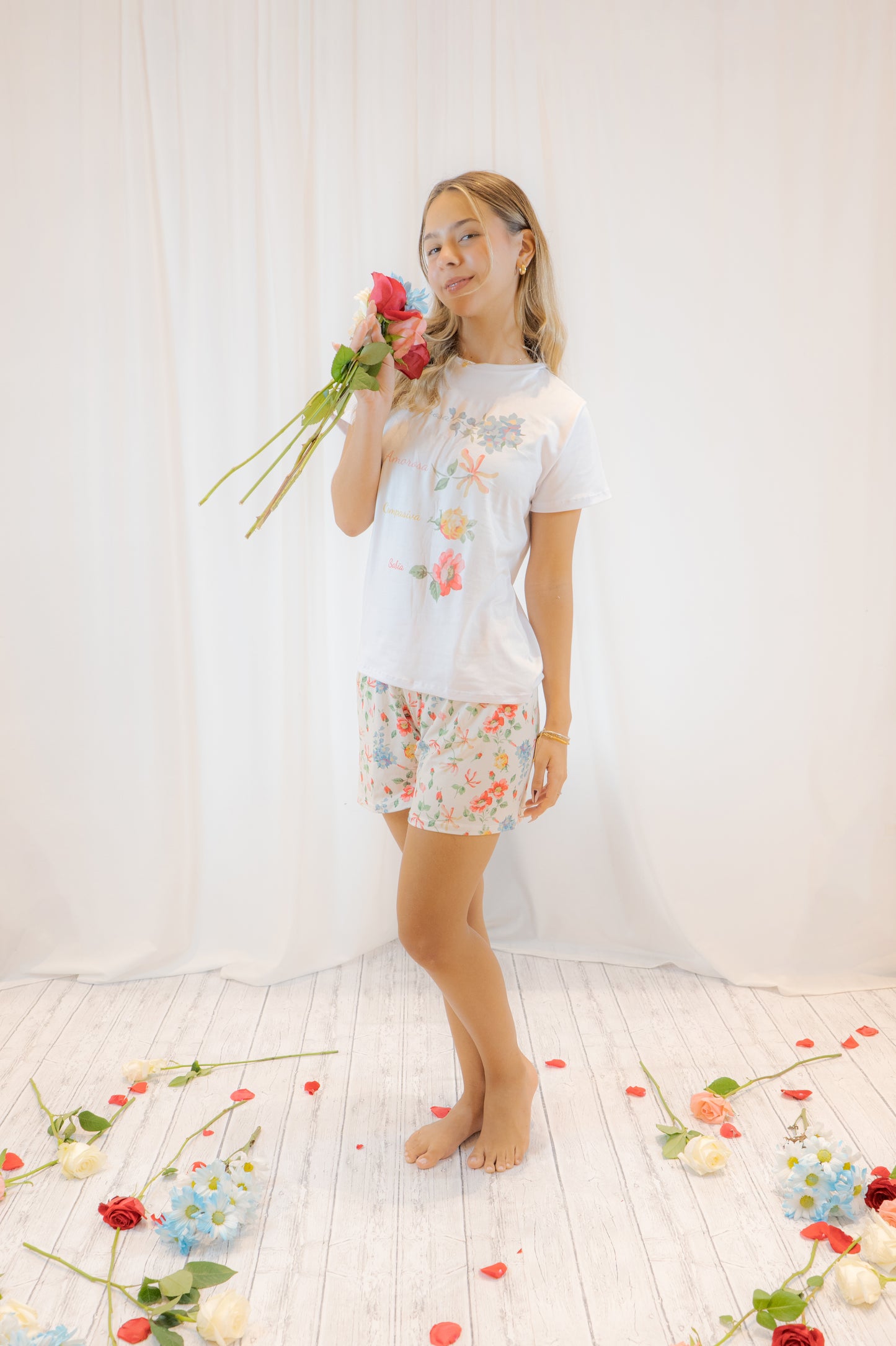 PIJAMA BRISA FLORAL - CAMISA - SHORT