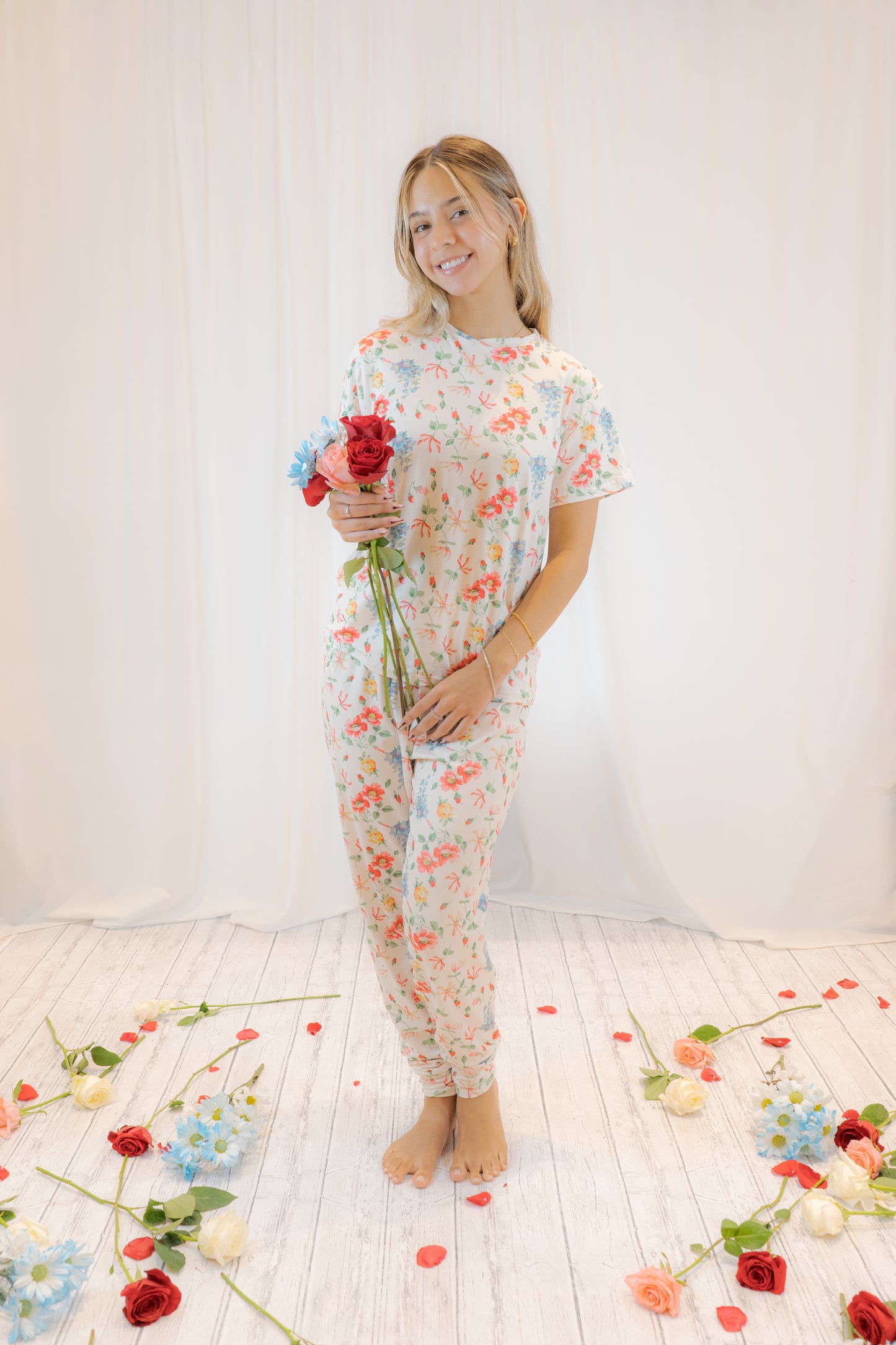 PIJAMA BRISA FLORAL  - SET PANTALON SUBLIMADO