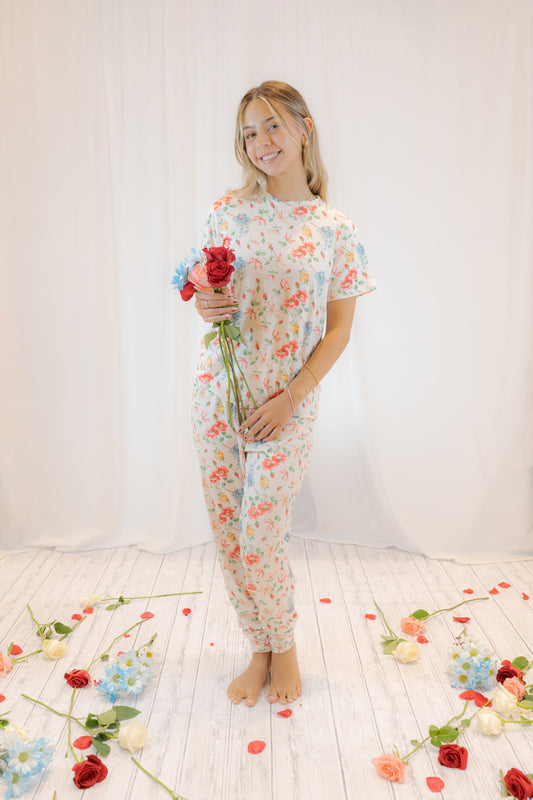 PIJAMA BRISA FLORAL  - SET PANTALON SUBLIMADO