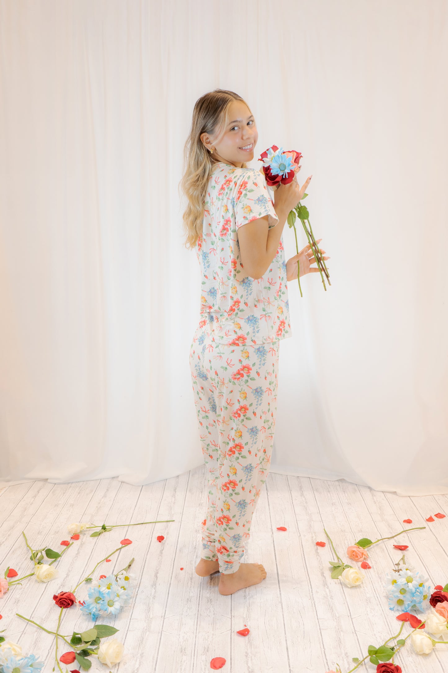 PIJAMA BRISA FLORAL  - SET PANTALON SUBLIMADO