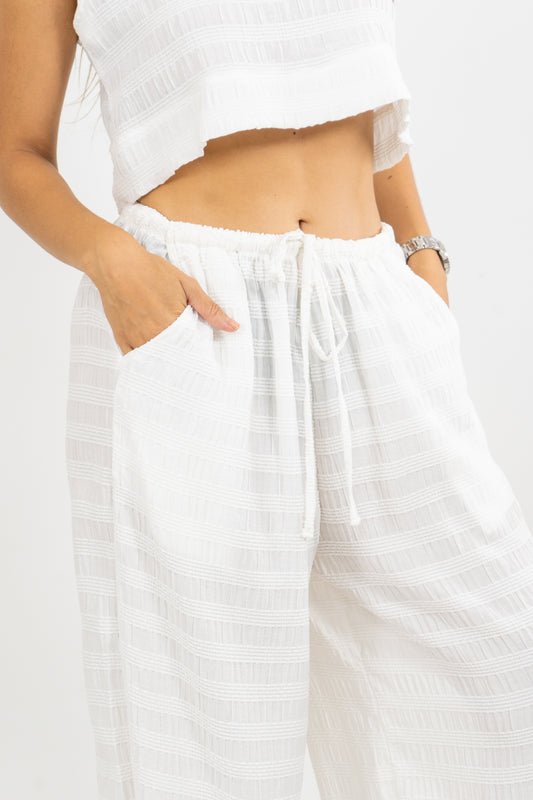 PANTALON MAY PALMERAS - COLOR BLANCO