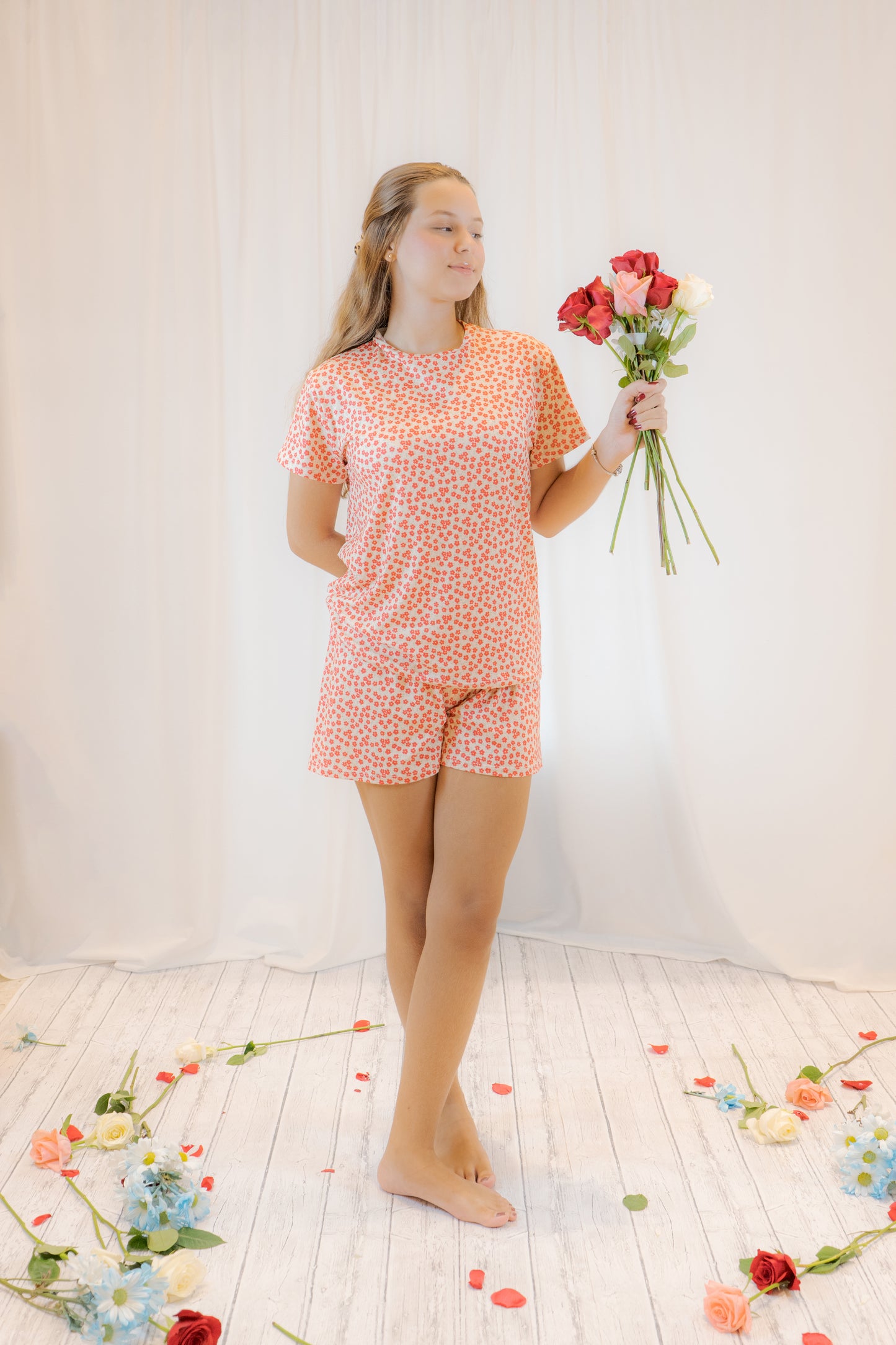 PIJAMA RUBI TROPICAL - SET SHORT SUBLIMADO