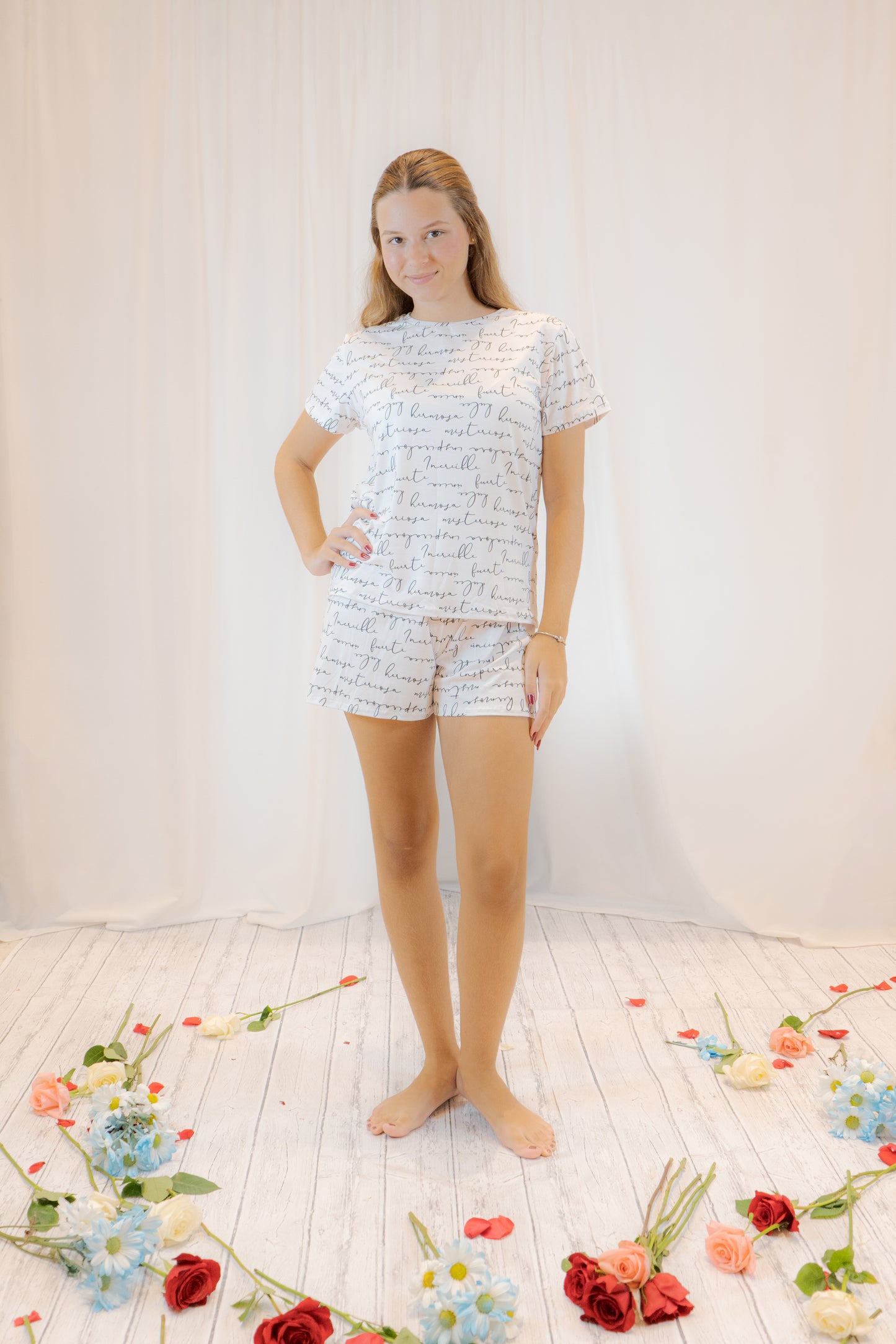 PIJAMA ALMA ESCRITA - SET SHORT SUBLIMADO