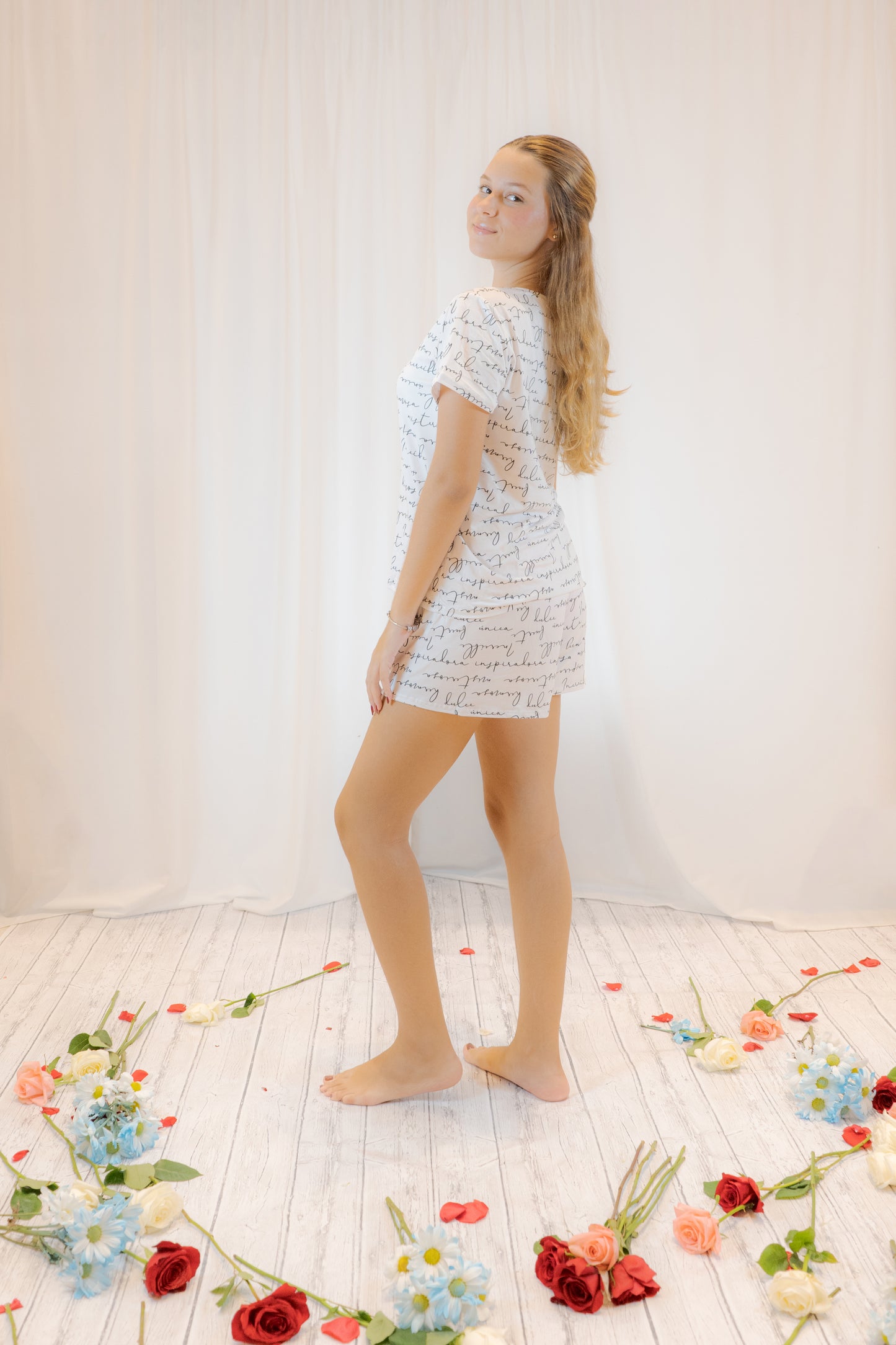 PIJAMA ALMA ESCRITA - SET SHORT SUBLIMADO