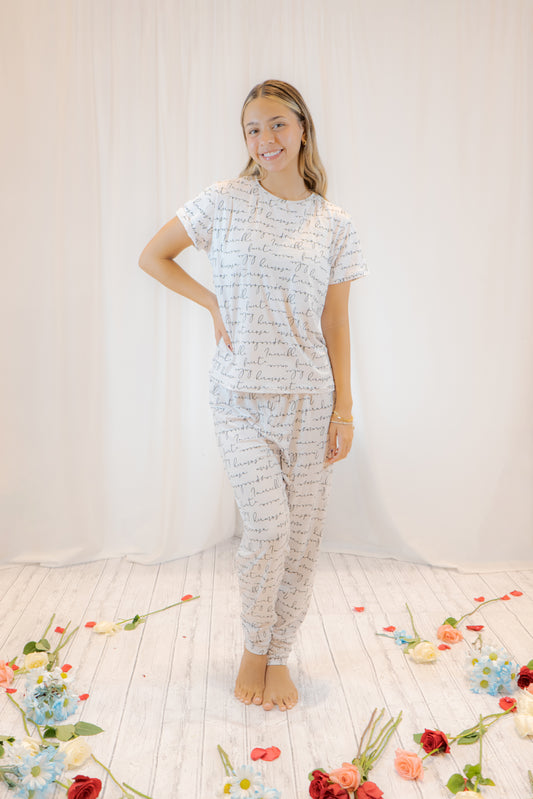 PIJAMA ALMA ESCRITA  - SET PANTALON SUBLIMADO