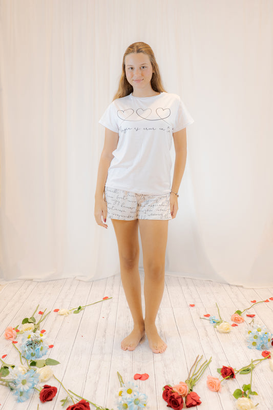 PIJAMA ALMA ESCRITA - CAMISA - SHORT
