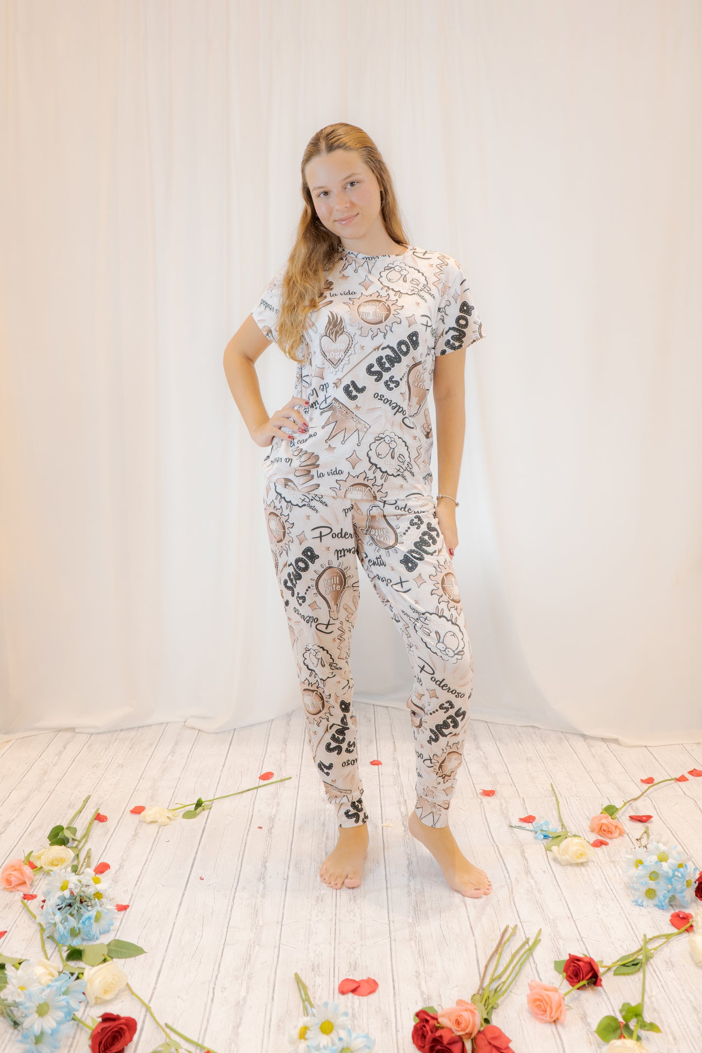 PIJAMA JESUS  - SET PANTALON SUBLIMADO