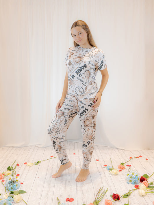 PIJAMA JESUS  - SET PANTALON SUBLIMADO