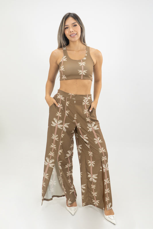 TOP PERLA PALMERAS - COLOR SALVIA