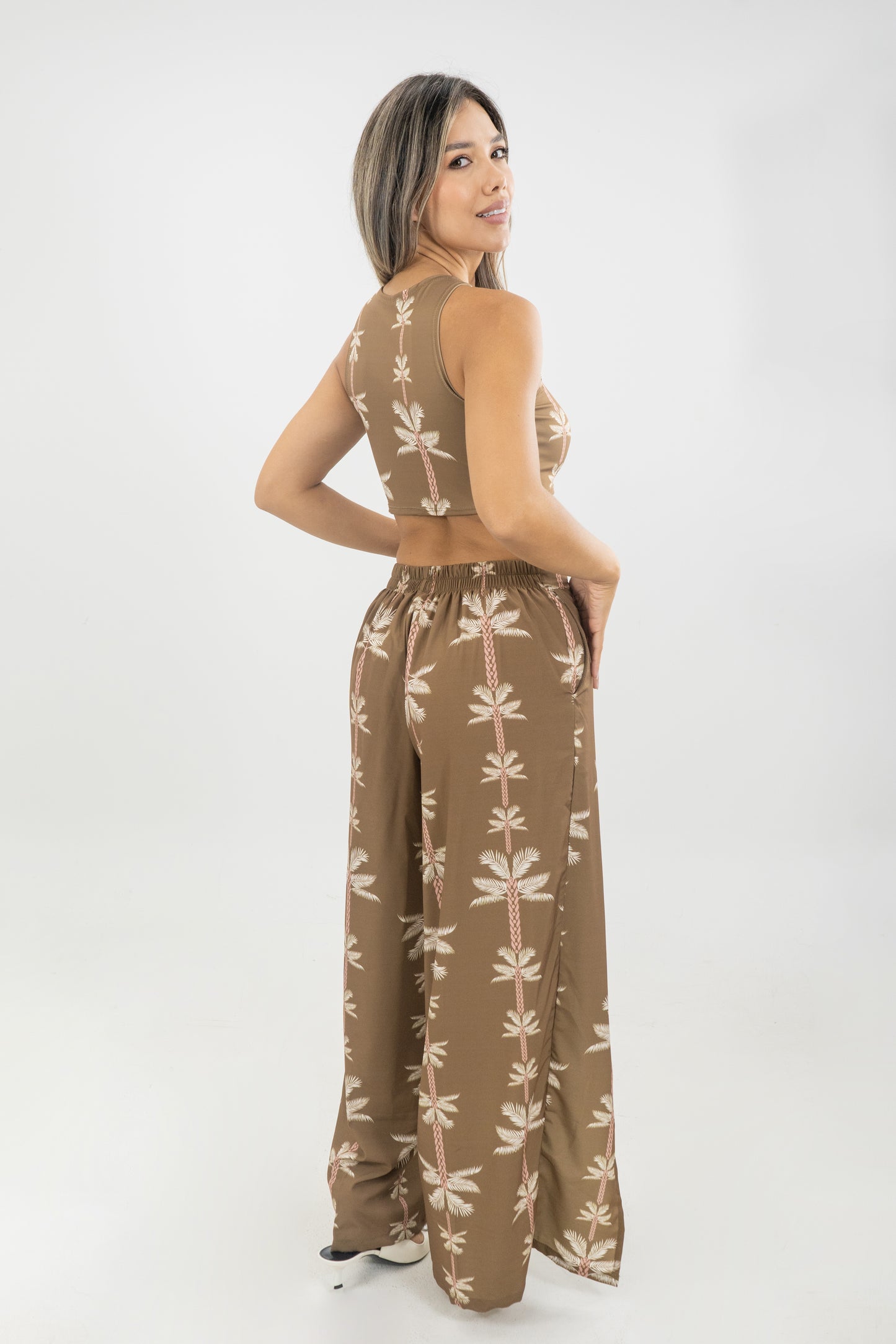 TOP PERLA PALMERAS - COLOR SALVIA