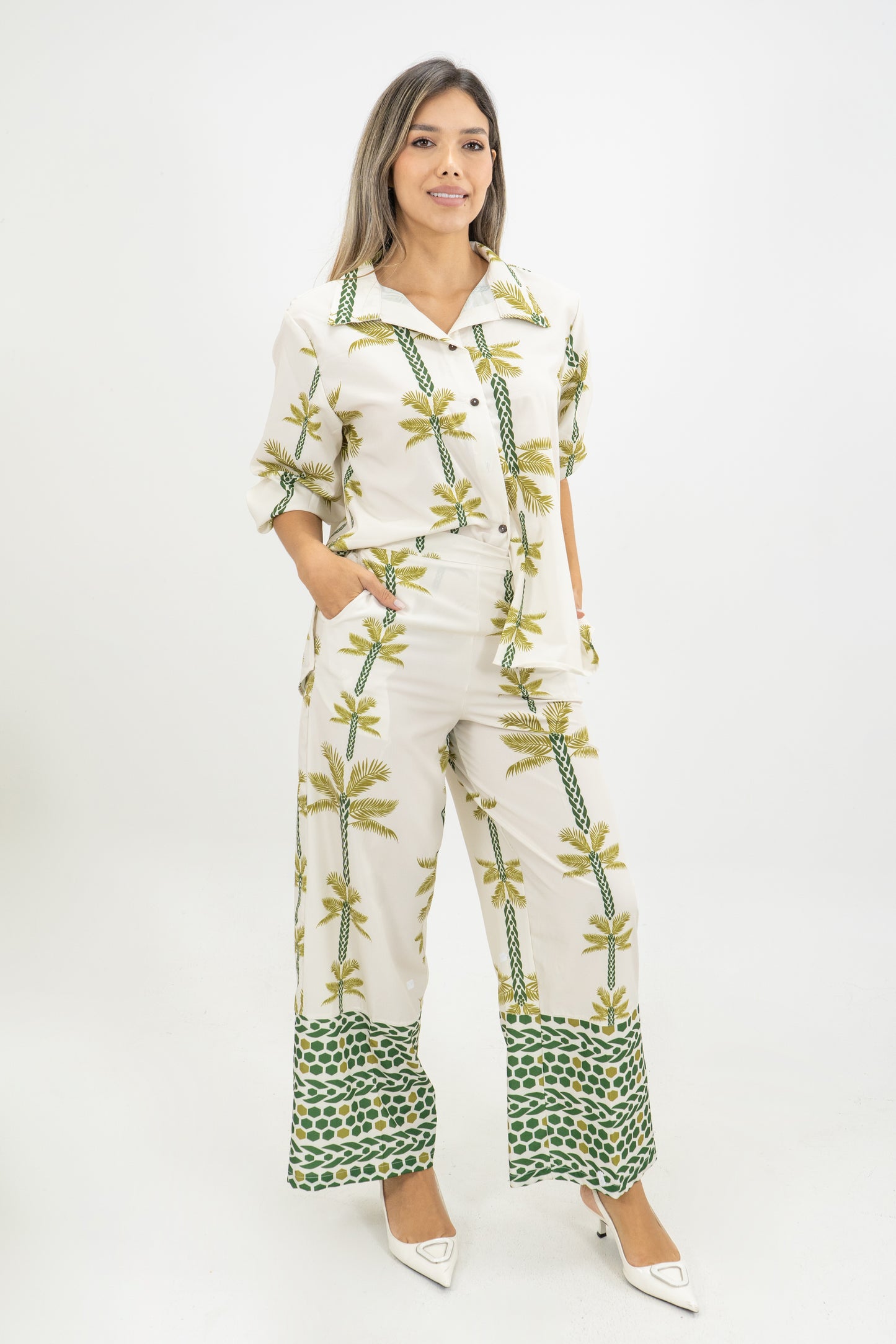 CAMISA GAVIOTA PALMERA - COLOR BEIGE