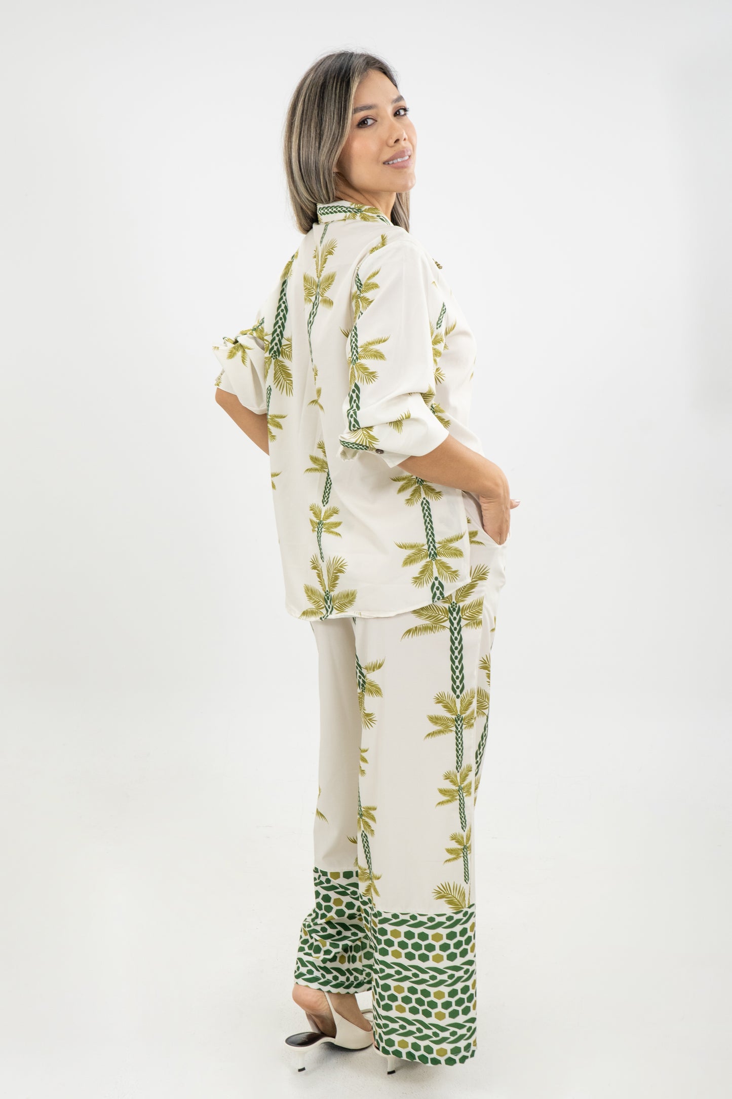 CAMISA GAVIOTA PALMERA - COLOR BEIGE