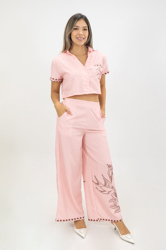 CAMISA LAILA TARTAN ST - COLOR ROSA