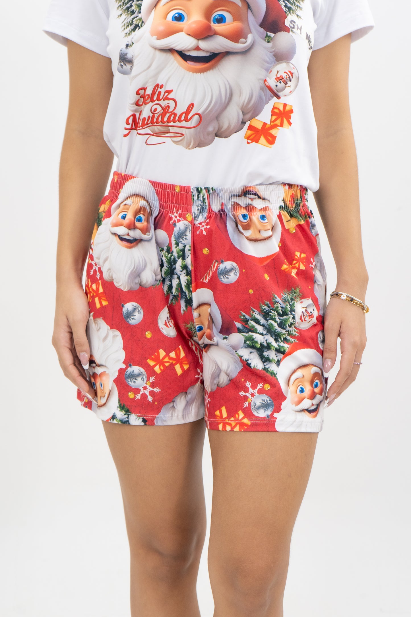 PIJAMA SHORT MUJER SANTA
