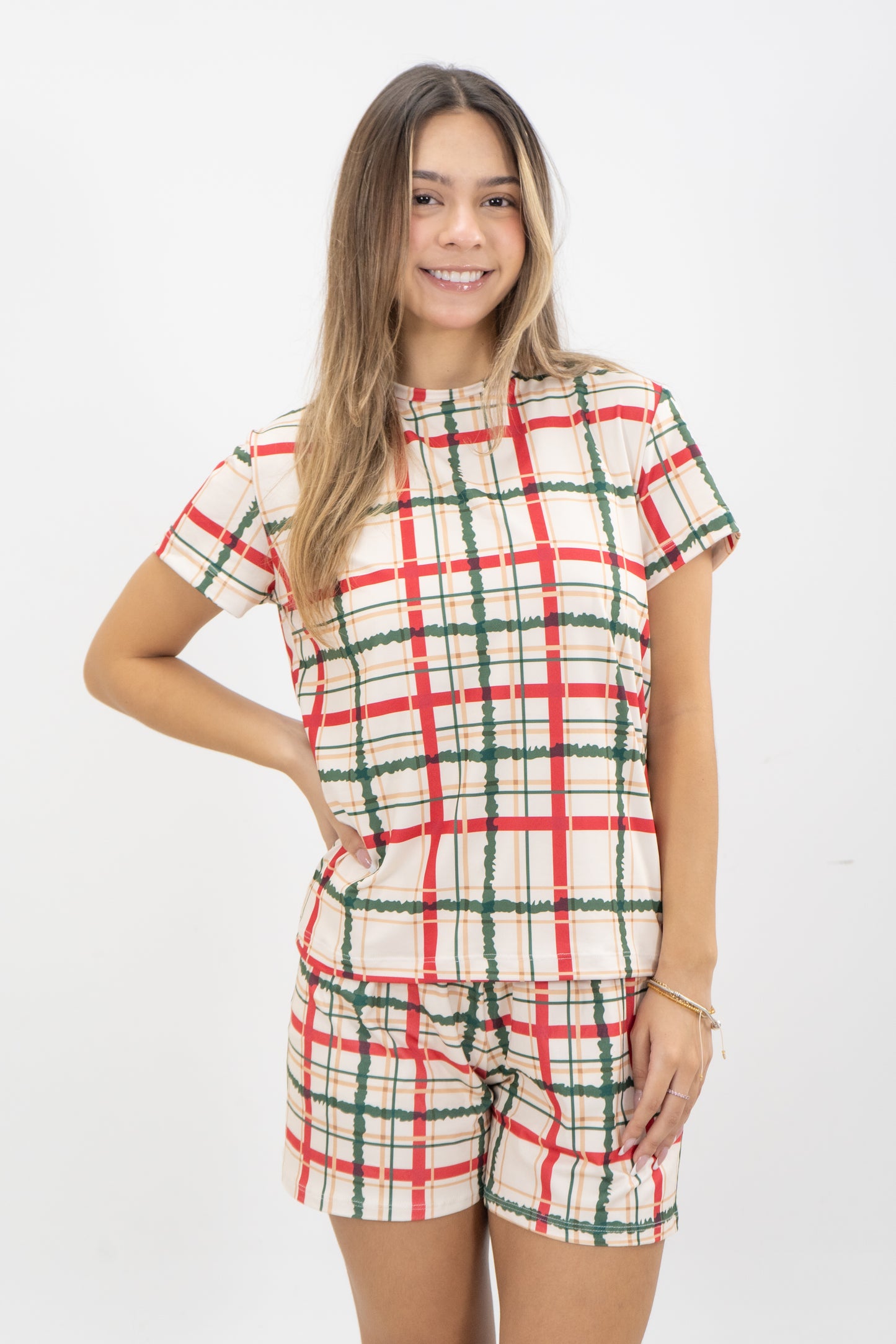 PIJAMA SHORT SUBLIMADA MUJER MERRY CHRISTMAS