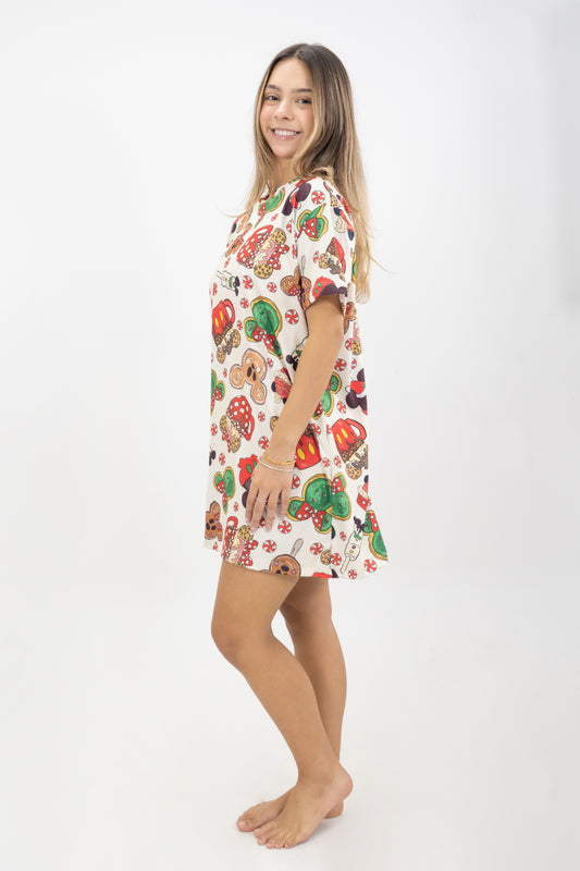 PIJAMA BATA MUJER MICKEY DULCE NAVIDAD