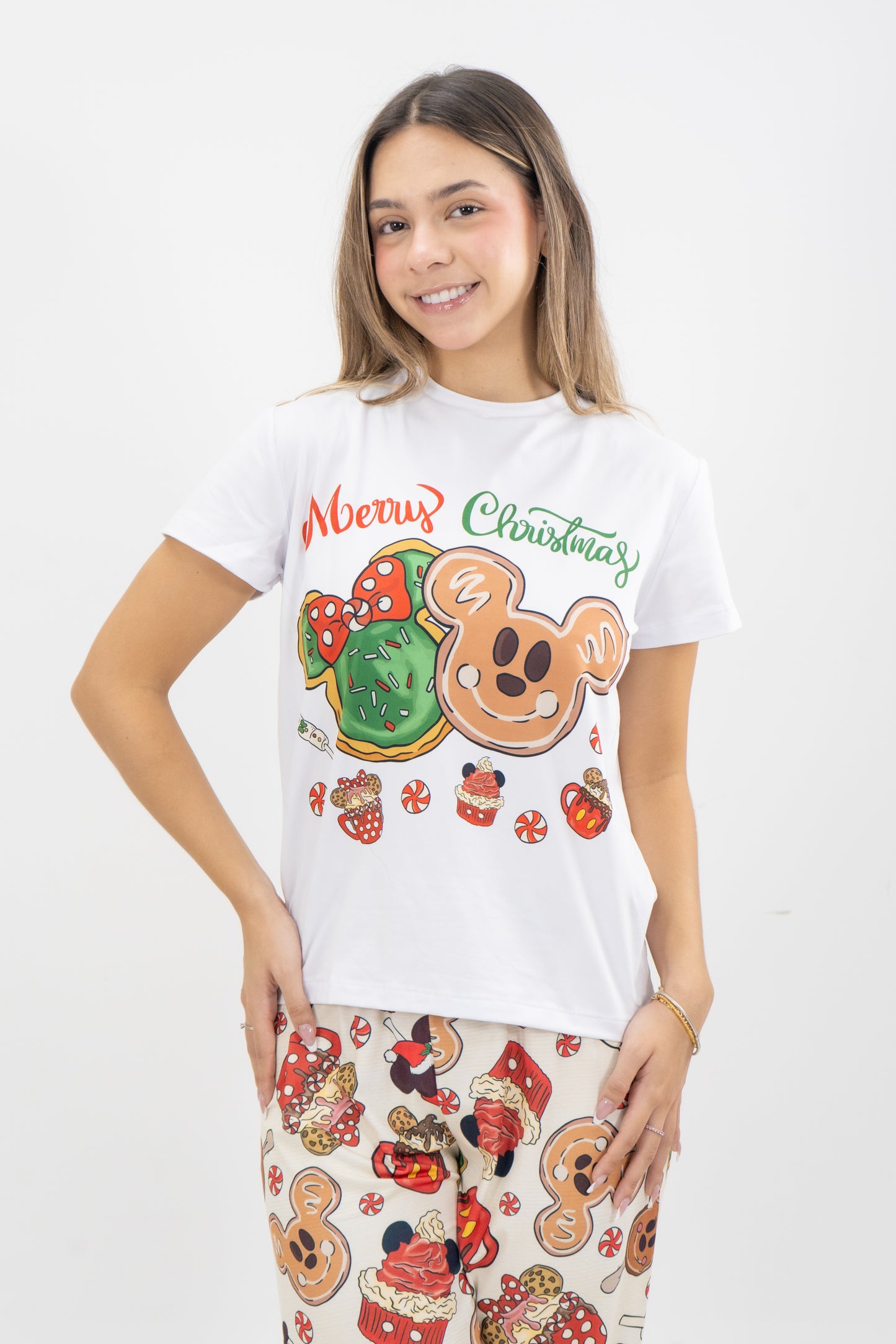 PIJAMA PANTALON LARGO MUJER MICKEY DULCE NAVIDAD