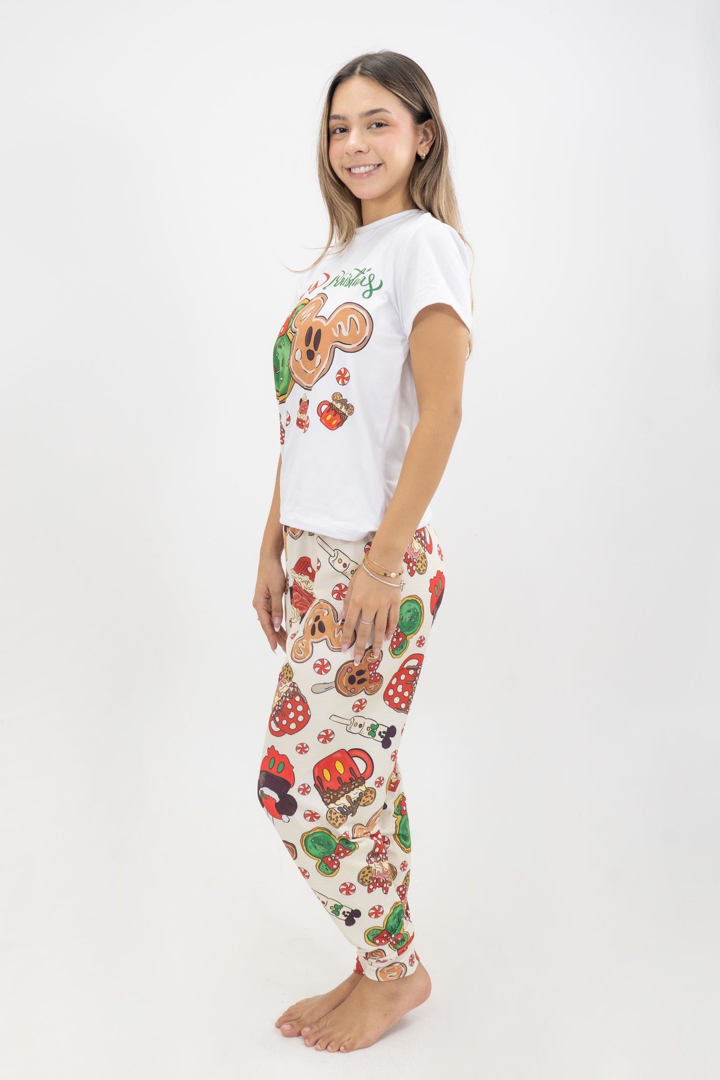 PIJAMA PANTALON LARGO MUJER MICKEY DULCE NAVIDAD