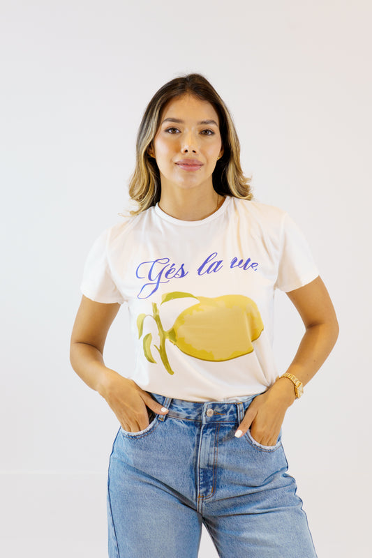CAMISETA BÁSICA ESTAMPADA LEMON